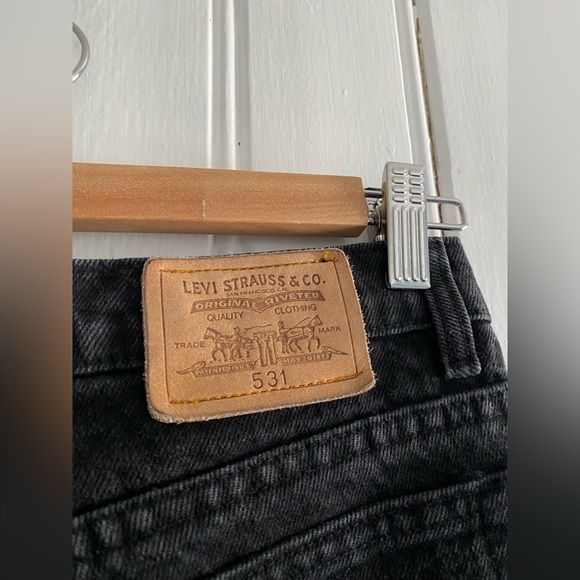 LEVI’S VINTAGE 1990 531 black denim jeans size 25 - Picture 4 of 12